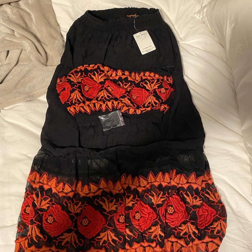 Free people set ! Tube top and skirt NWT